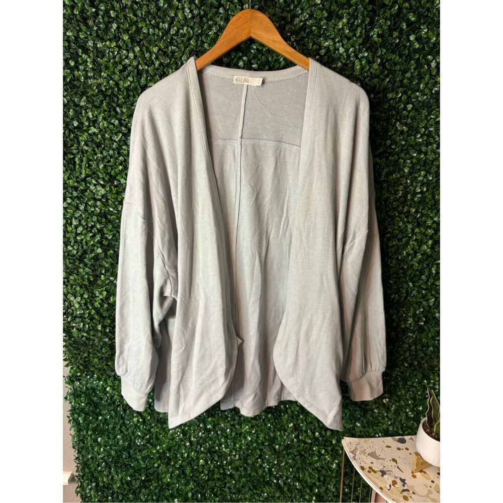 Barefoot Dreams Malibu Collection Brushed Sweater Rain Drop XL